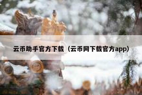 云币助手官方下载（云币网下载官方app）-第1张图片-芝麻交易所下载