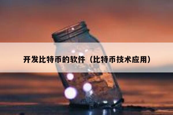 开发比特币的软件（比特币技术应用）-第1张图片-芝麻交易所下载