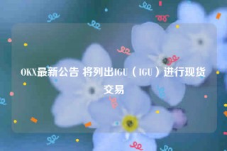 OKX最新公告 将列出IGU（IGU）进行现货交易