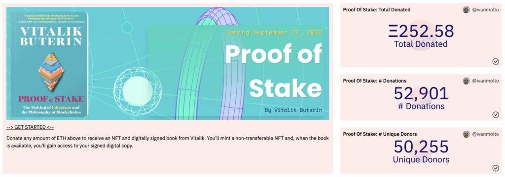 Gitcoin上如何捐赠ETH？获取V神新书《Proof of Stake》及NFT教程-第6张图片-芝麻交易所下载