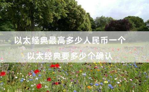 以太经典最高多少人民币一个（以太经典要多少个确认）-第1张图片-芝麻交易所下载