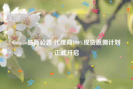 Gate.io最新公告 代理商100%现货返佣计划正式开启-第1张图片-芝麻交易所下载