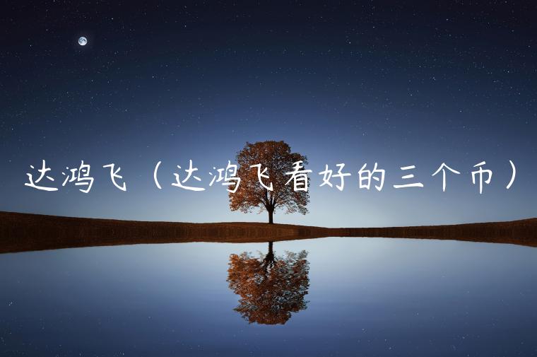 达鸿飞（达鸿飞看好的三个币）-第1张图片-芝麻交易所下载