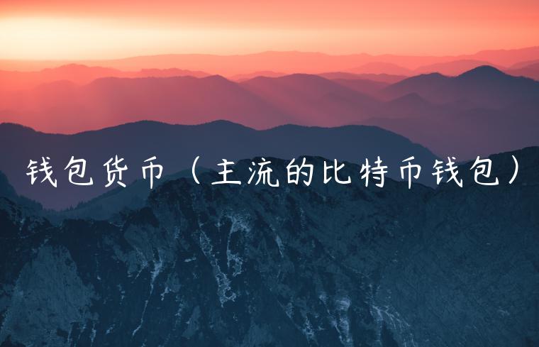 钱包货币（主流的比特币钱包）-第1张图片-芝麻交易所下载
