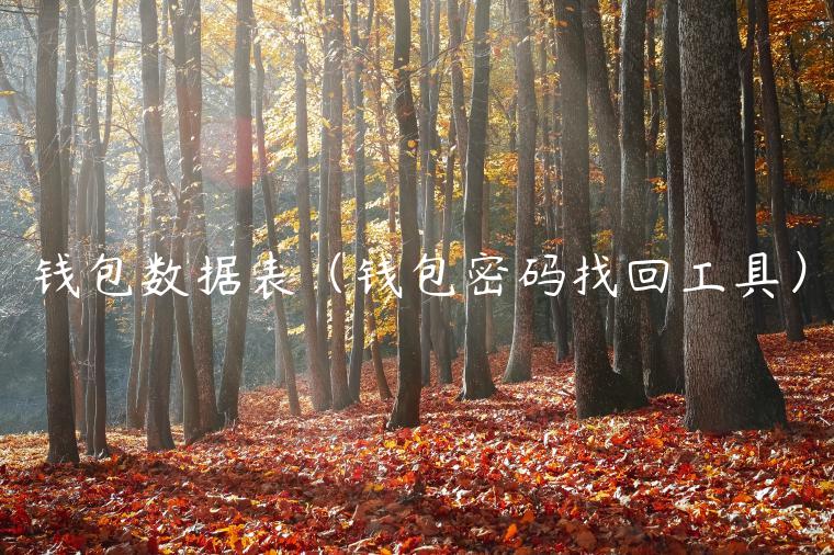 钱包数据表（钱包密码找回工具）-第1张图片-芝麻交易所下载