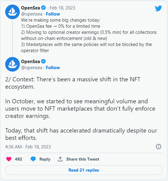 NFT市场的修昔底德陷阱：OpenSea反击打响手续费战争-第3张图片-芝麻交易所下载