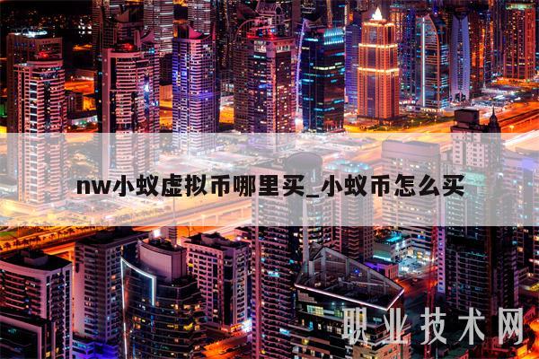 nw小蚁虚拟币哪里买_小蚁币怎么买-第1张图片-芝麻交易所下载