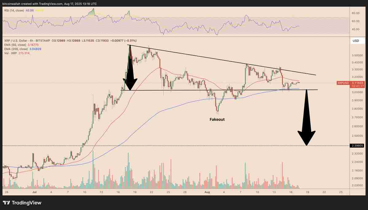 94%的瑞波币（XRP）持有者处于盈利状态：价格已见顶？