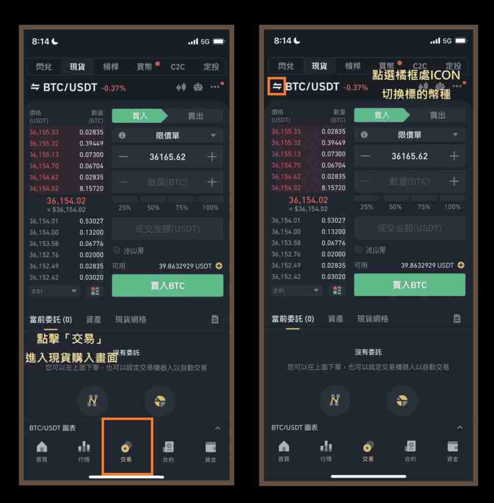 币安买入以太币现货图文教学：限价单、市价单、止盈止损单、OCO单使用教程