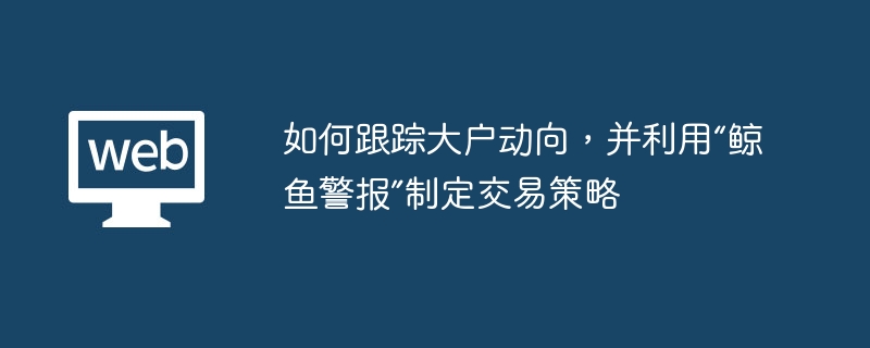 如何跟踪大户动向,并利用“鲸鱼警报”制定交易策略 - php中文网