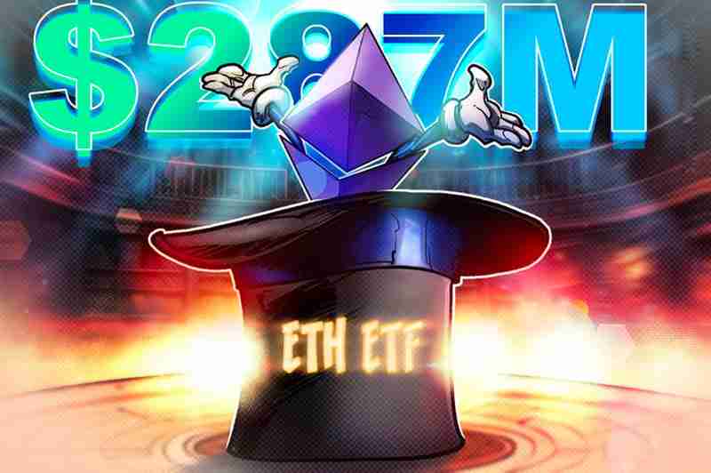 一文了解贝莱德引领2.87亿美元现货以太坊(eth)etf资金流入,终结连续四日流出态势