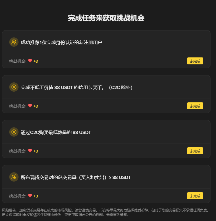 寻找锦鲤:参与币安八周年挑战赛,独得百万大奖!