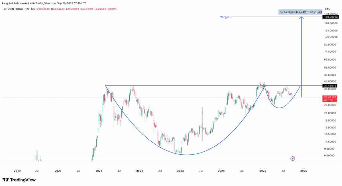 分析师Milk Road Macro称,比特币(BTC)冲击 30 万美元目标“可能性正日益增加”