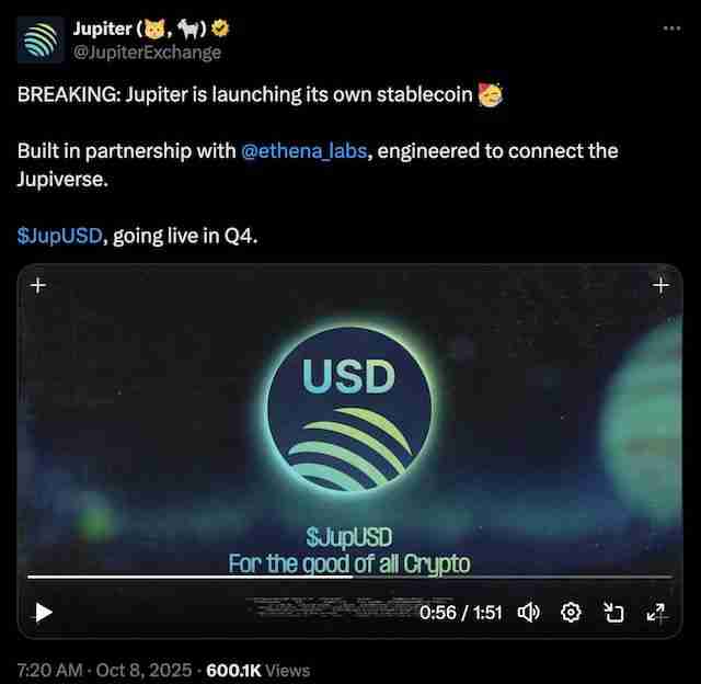 JupUSD 币是什么？一文介绍Jupiter 和 Ethena 推出的Solana稳定币
