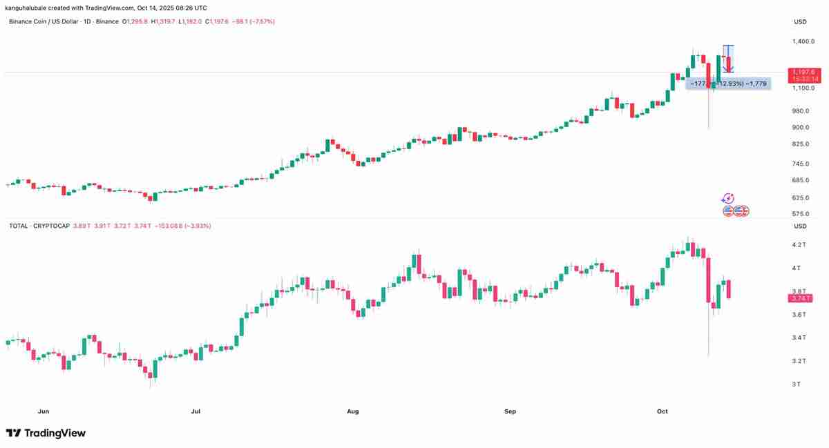 一文了解BNB价格较历史高点下跌12%:牛市行情是否终结?