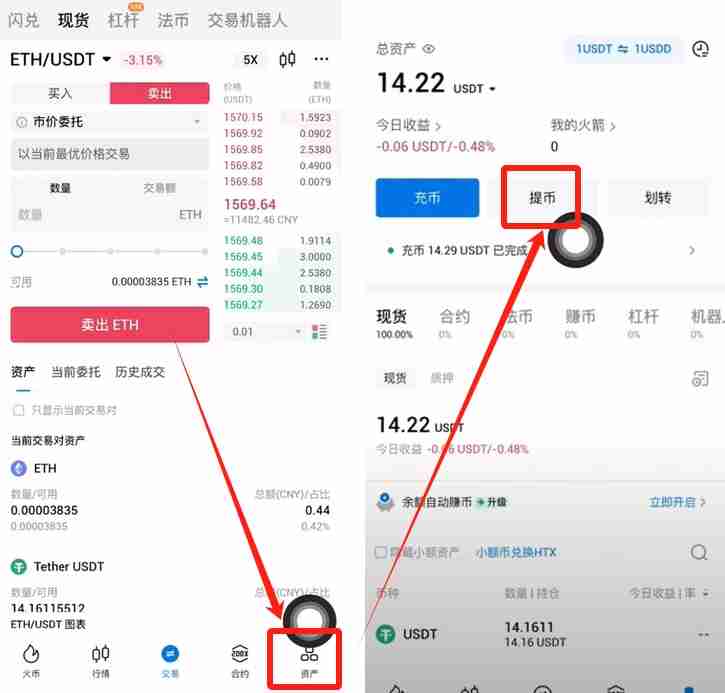 火币APP如何提现和转账？USDT从火币提现到币安交易所操作教程