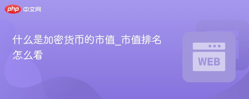 什么是加密货币的市值_市值排名怎么看
